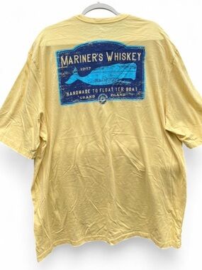 Izod Yellow Short-Sleeve Tee with Blue Mariner Graphic 2XLT